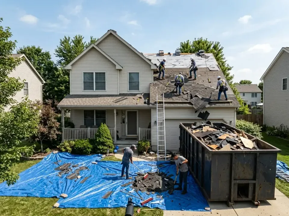 roof-replacement-debris-remova-004 — frequently asked questions, Cheapest Dumpster Rentals in Simonton Lake, IN